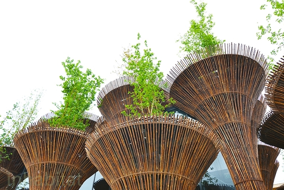 Újra-hasznosítandó bambuszszigetek Milánóban