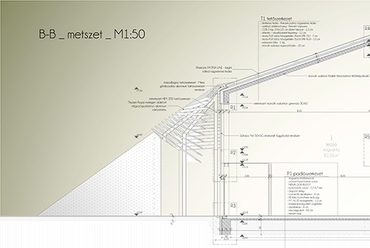 b-b metszet - tervező: Jobbágy Ágnes