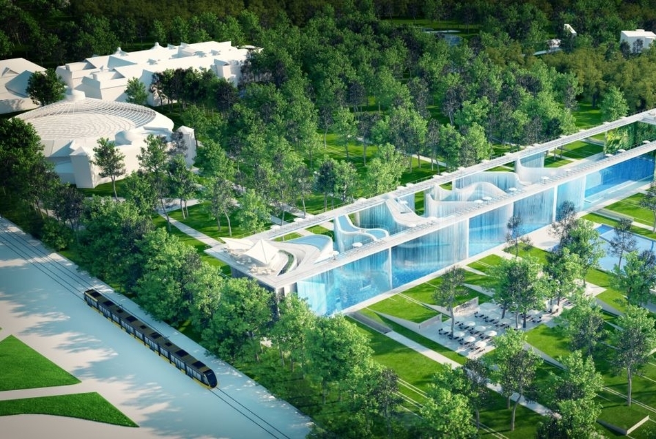 Aquaticum Strandfürdő ötletpályázat - a BORD Stúdió 1. díjas terve