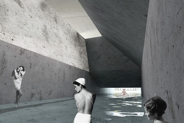 tervezett barlangfürdő - Aquaticum Strandfürdő ötletpályázat - a LEN terve