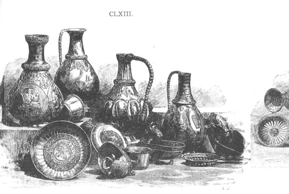  Nagyszentmiklósi kincs - rajz: Hampel, 1894