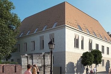 a Karmelita kolostor és a szomszédos új épület látványterve - forrás: Építészeti és Építésügyi Helyettes Államtitkárság