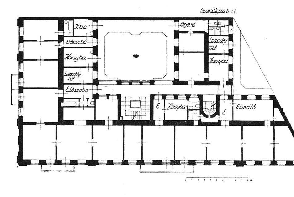 Az V. József tér 5. sz., ma József nádor tér 5-6. alaprajza