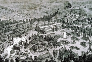 a Budapesti Általános Országos Kiállítás pavilonjai a Városligetben, 1885