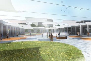 új piac a Heltai téren - építész: Óbuda Építész Stúdió