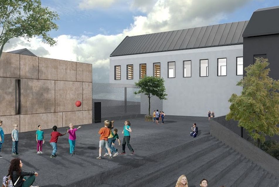 Többfunkciós iskolabővítés Sátoraljaújhelyen - építész: Plébán Lívia