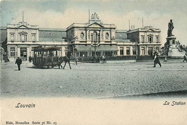 Leuven, pályaudvar 1900 körül - forrás: Wikipedia