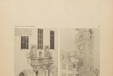Wilhelm Baumgarten Városháza terve, perspektivikus részletrajzok
