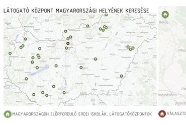a látogatóközpont magyarországi helyének keresése