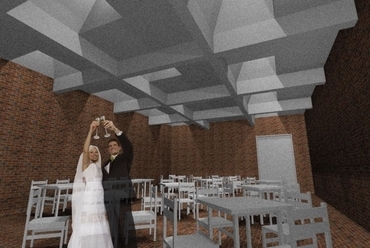 nagyterem berendezése esküvő esetén - építész: Borbás Péter DLA