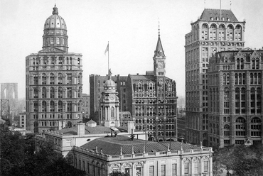 New York látképe az új városházával, 1903  - forrás: Wikipedia