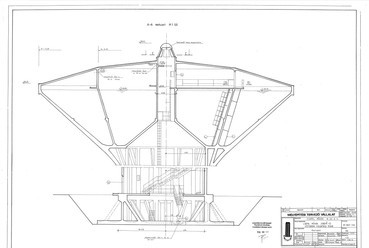 A csepeli víztorony metszete - építész: Mikolcsó László - fotó: Kis Ádám