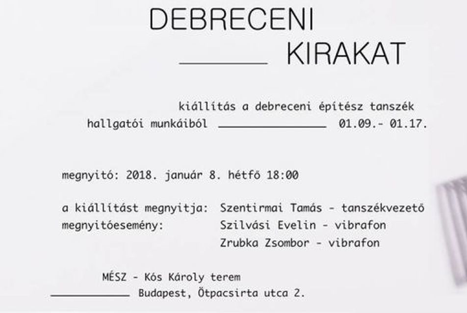 Debreceni kirakat - kiállítás a MÉSz-ben