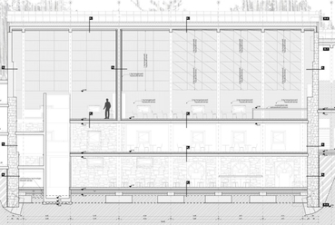 Hosszmetszet részlet - építészhallgató: Rentka László