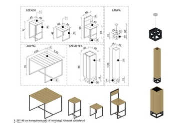 Kunyhó bútorok - építész: Zsiros Renáta