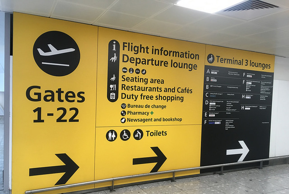 Heathrow repülőtér Terminal 3, London - forrás: Flickr