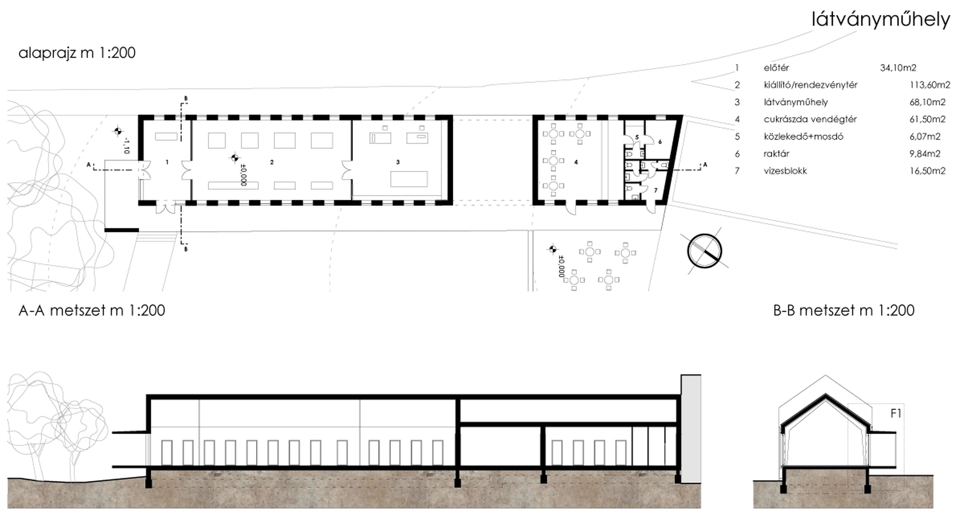 Fa épület Tervrajz 4x6m