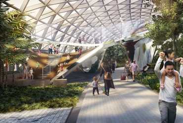 Szingapúr-Changi repülőtér bővítés - építész: Moshe Safdie