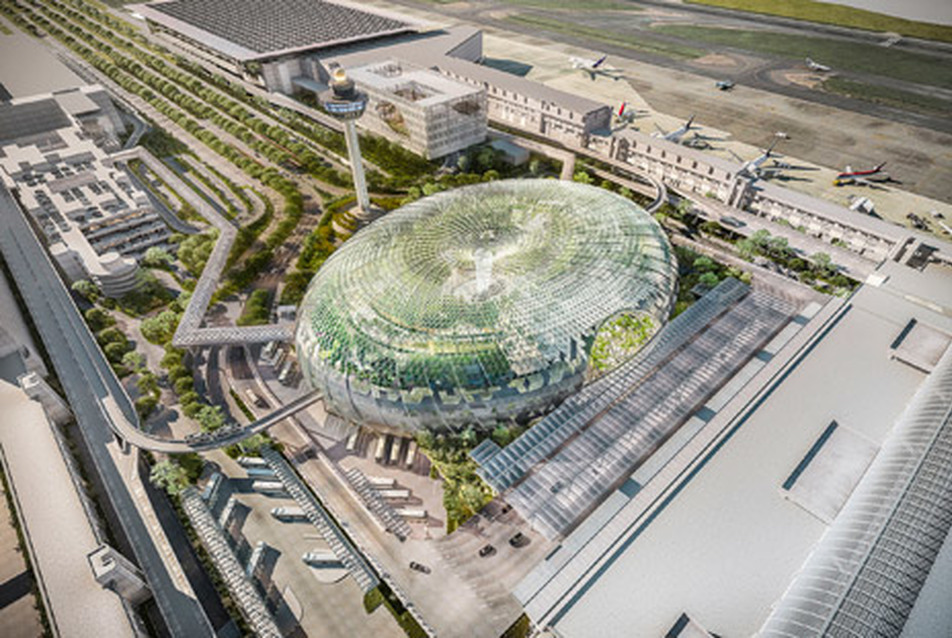 Szingapúr-Changi repülőtér bővítés - építész: Moshe Safdie