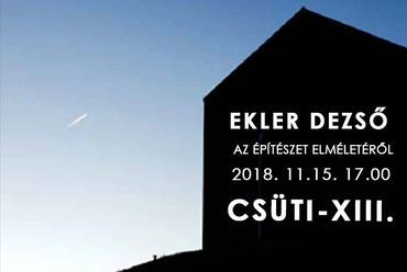 Ekler Dezső eladása 2018.november 15-én, 17.00 órakor hallgatható meg a MÉSZ Ybl Termében