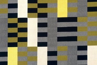 Fekete, fehér, sárga. Anni Albers szőttese. A képet a Bauhaus iskola szövés kurzusának tanára, Paul Klee inspirálta. 
