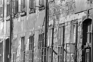 Házak a Dózsa György út, Jobbágy utca és a Százház utca közötti területen. 1965. Forrás: Fortepan / Szalay Zoltán