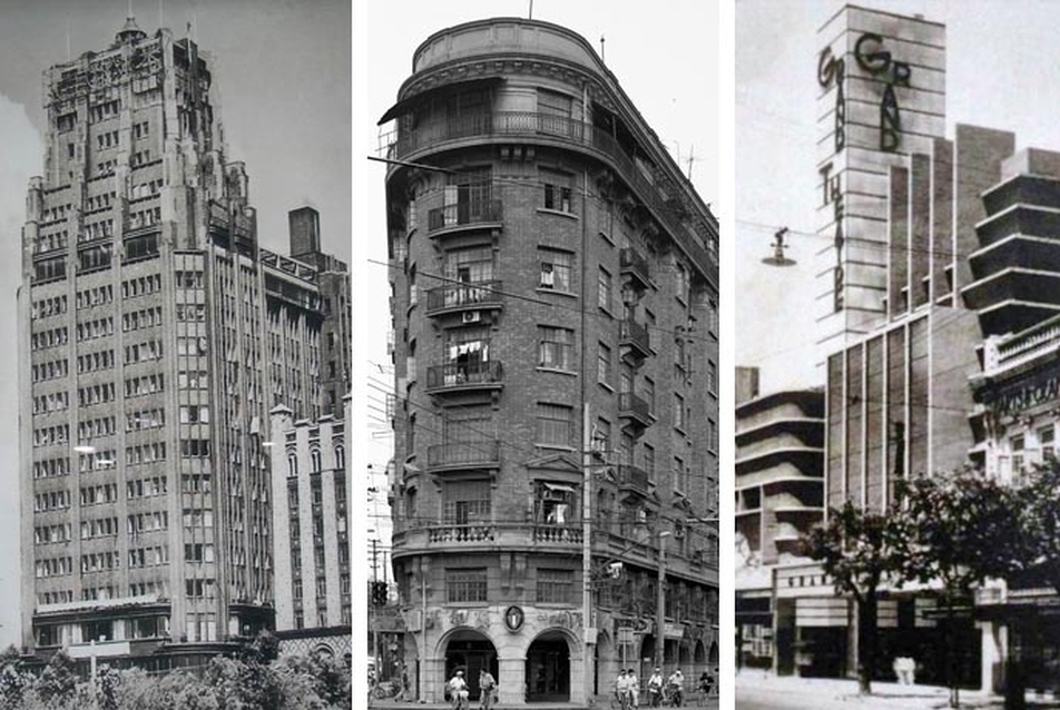 Hudec három leghíresebb sanghaji épülete, a Park Hotel (1934), A Normandiai lakások (1924) és a Sanghaji Nagyszínház, vagyis a Grand Theatre (1933).
