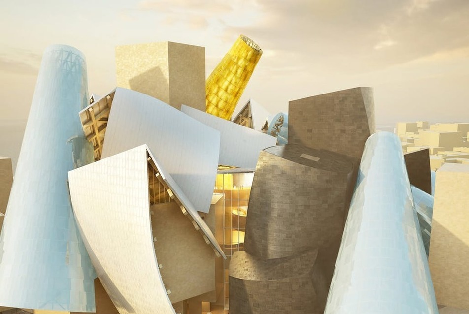 Az abu-dzabi Guggenheim. (Fotó: Gehry Partners)