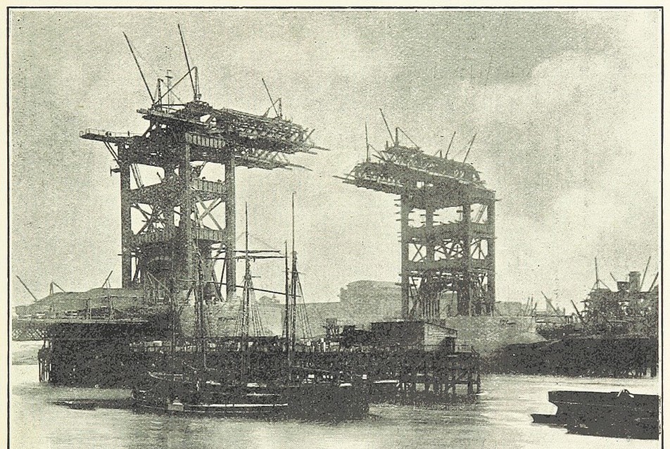 Építik a Tower-hídat 1893-ben. 