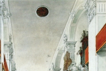 A. Kenneberg képe a templom belső teréről, 1840