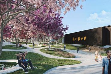 Az MVRDV terve a National Pulse Memorial & Museum épületéhez. Együttműködők: McKenzie Architects, Grant Associates, GSM Project and Studio Drift. Kép: MVRDV, onePULSE Foundation