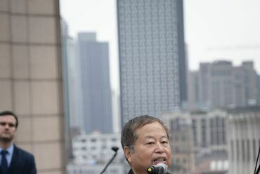 Cao Jiaming, a Sanghaji Építészeti Társaság elnöke. Fotó: Nicky Almasy