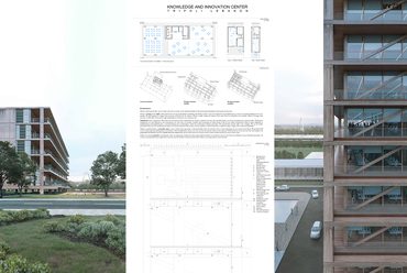 A harmadik helyre sorolt Arquivio Architects tervei a tripoli Tudás- és Innovációs Központhoz. Forrás: Tripoli Special Ecomonic Zone, tsez.gov.lb