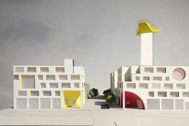 Steven Holl Architects: Quincy Jones Square fejlesztés, Bremerton, WA, 2019. Kép: Steven Holl Architects