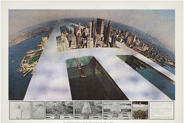Superstudio: Folyamatos emlékmű, New York, 1969. Foto: MAXXI, Róma
