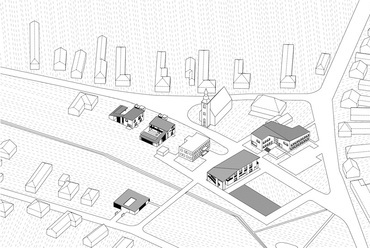 A beépítés fázisai 09, Gyermely településközpont - terv: Gereben Marián Építészek