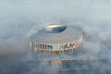 A WERK és a Snøhetta közös terve a dániai Esbjerg tengeri sportközpontjára. Render: MIR, via esbjergkommune.dk