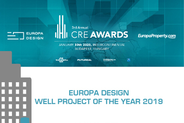 Az év Well projektje 2019, a díj. Fotó: Europa Design
