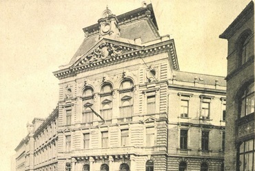 Budapest, Tavaszmező utca 14., 1900 körül, tervező: Wellisch Alfréd (képeslap a szerző gyűjteményéből)