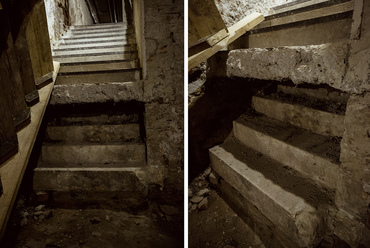 A Hauszmann korabeli lépcsőrészletek, Fotó: Várkapitányság