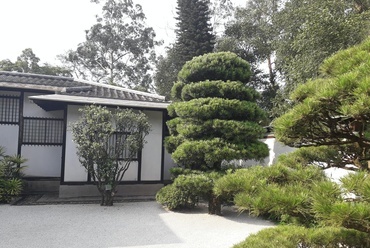 Pavilhão Japonês, a kertben Japán jellemző növényei láthatók. Fotó: Paár Eszter Szilvia