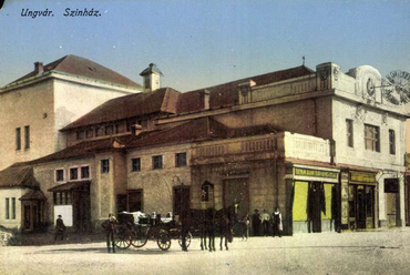 Ungvár, Városi Színház 1910 körül, tervező és kivitelező: Fejér Lajos és Ritter Ignác (képeslap a szerző gyűjteményéből)