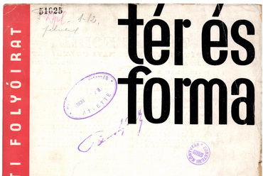 A Tér és Forma 1930/1. száma, a címlapon Molnár és Ligeti Delej-házával. Forrás: ADT Arcanum