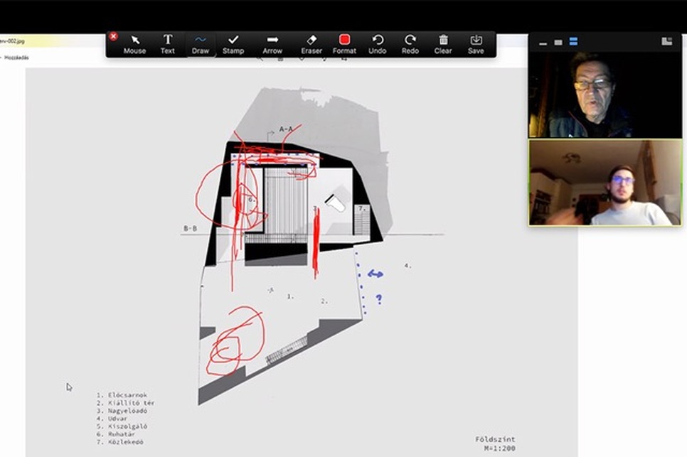 távkonzultáció vázlat, Jován Endre: Auer Zenei Központ, Veszprém,  Komplex tervezés 1. (INNOVATÍV KÖZÖSSÉGI TEREK STÚDIÓ, konzulens: Balázs Mihály DLA) 2020