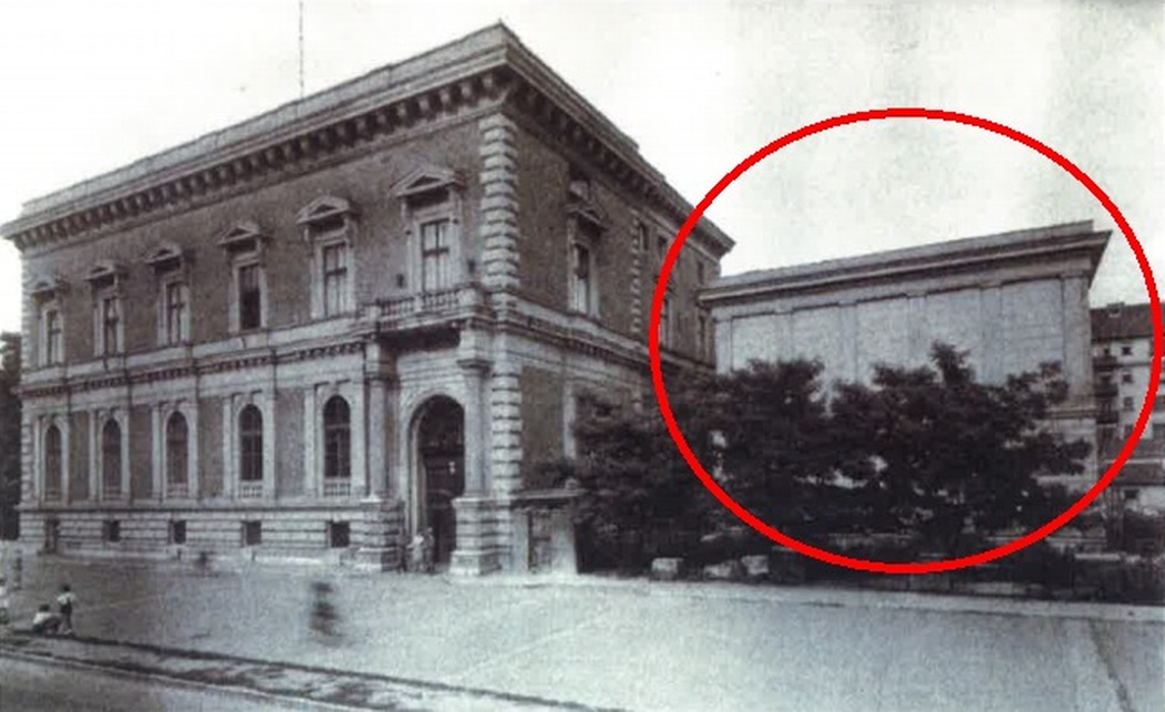 A bunkerstúdió az Esterházy-palota mellett, 1950-es évek. Forrás: Sávoly Tamás