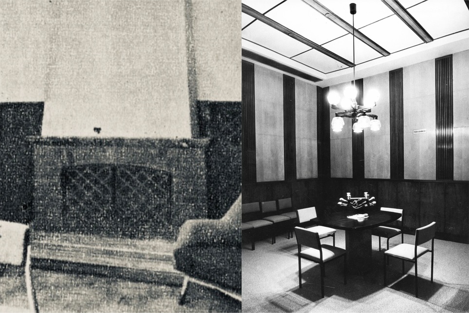 A 19-es és a 21-es Stúdiók belső tere, 1960 és 1968. Fotók: RTV Újság és Fortepan/Modvay József