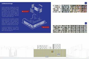 Residence Vysocany 250 lakásos társasház terve. Építészet: Építész Stúdió