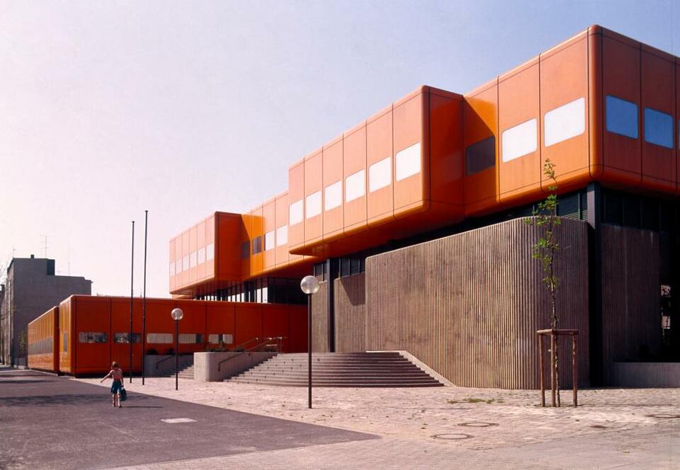 Oberstufen-iskolacentrum Wedding, Berlin (Pysall, Jensen, Stahrenberg & Partner, 1976). Fotó  © Sammlung für Architektur und Ingenieurbau der TU Braunschweig, Pysall, Stahrenberg und Partner PSP