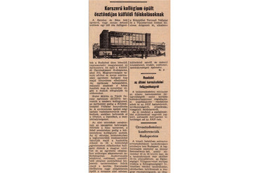 Az épület elkészültéről szóló cikk rajzos látványtervvel a Magyar Nemzet 1968 októberi számából. Forrás: ADT Arcanum
