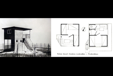 Molnár József emeletes nyaraló típusterve alaprajzzal -  fotó forrás: Tér és Forma 